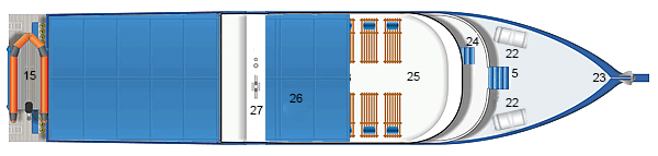 sun deck Dolphin Queen